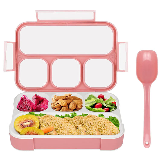 5212 Lunch Box 4 Compartment With Leak Proof Lunch Box For School Office Use