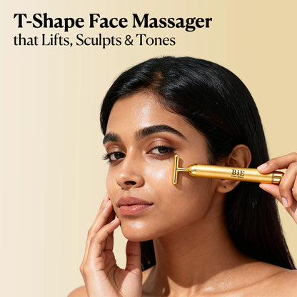 24K Golden Vibration Face Massager for Glowing Skin
