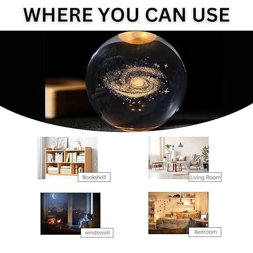 Elegant 3D Crystal Ball Lamp for Modern Home Decor