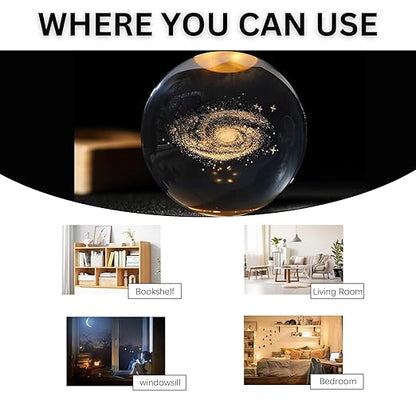 Elegant 3D Crystal Ball Lamp for Modern Home Decor