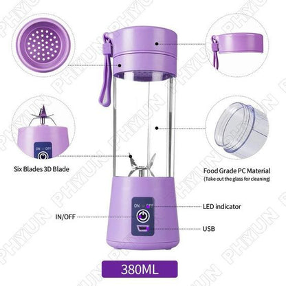 Travel-Friendly USB Juicer Blender – Compact, Powerful & Wireless