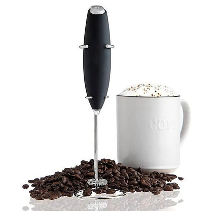 Electric Handheld Milk Frother | Battery Operated Coffee Foam Maker with Stainless Steel Whisk | Portable High-Speed Drink Mixer for Latte, Cappuccino, Hot Chocolate, Matcha &amp; Protein Shakes (1 Pc)