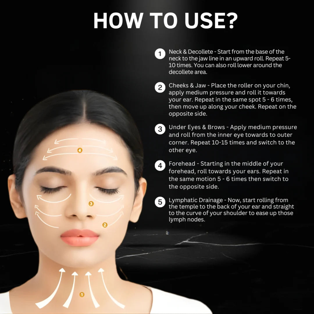 24K Golden Vibration Face Massager for Glowing Skin
