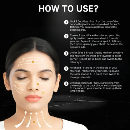 24K Golden Vibration Face Massager for Glowing Skin